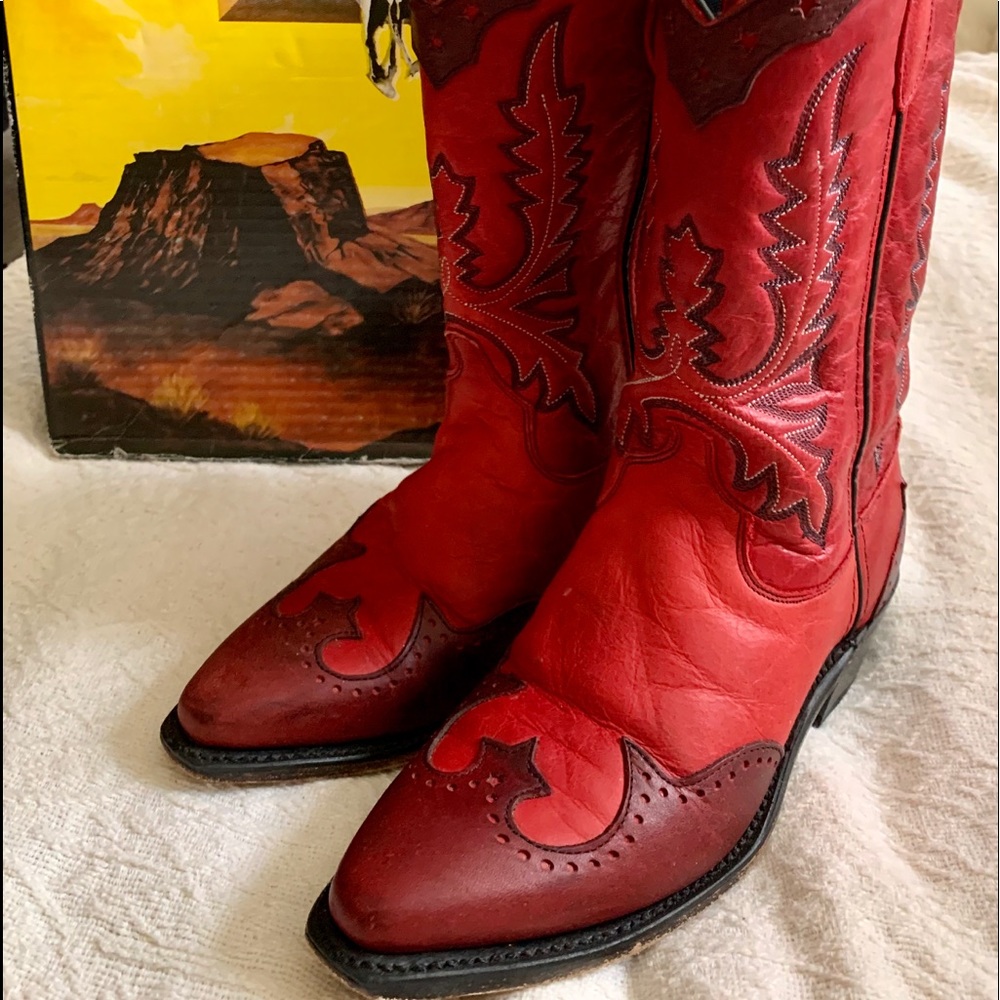 Abilene Women’s Red Western Boots size 7.5